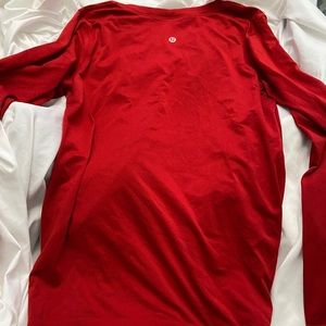 Lululemon Long Sleeved Dark Red Relaxed Swiftly